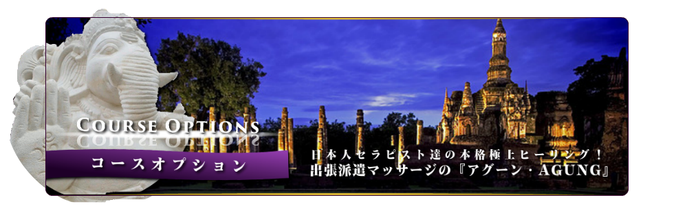 出張マッサージのオプションコースガイド